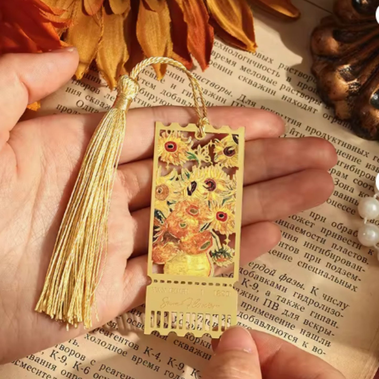 Impression Series Metal Art Bookmarks — Floral Oil Painting