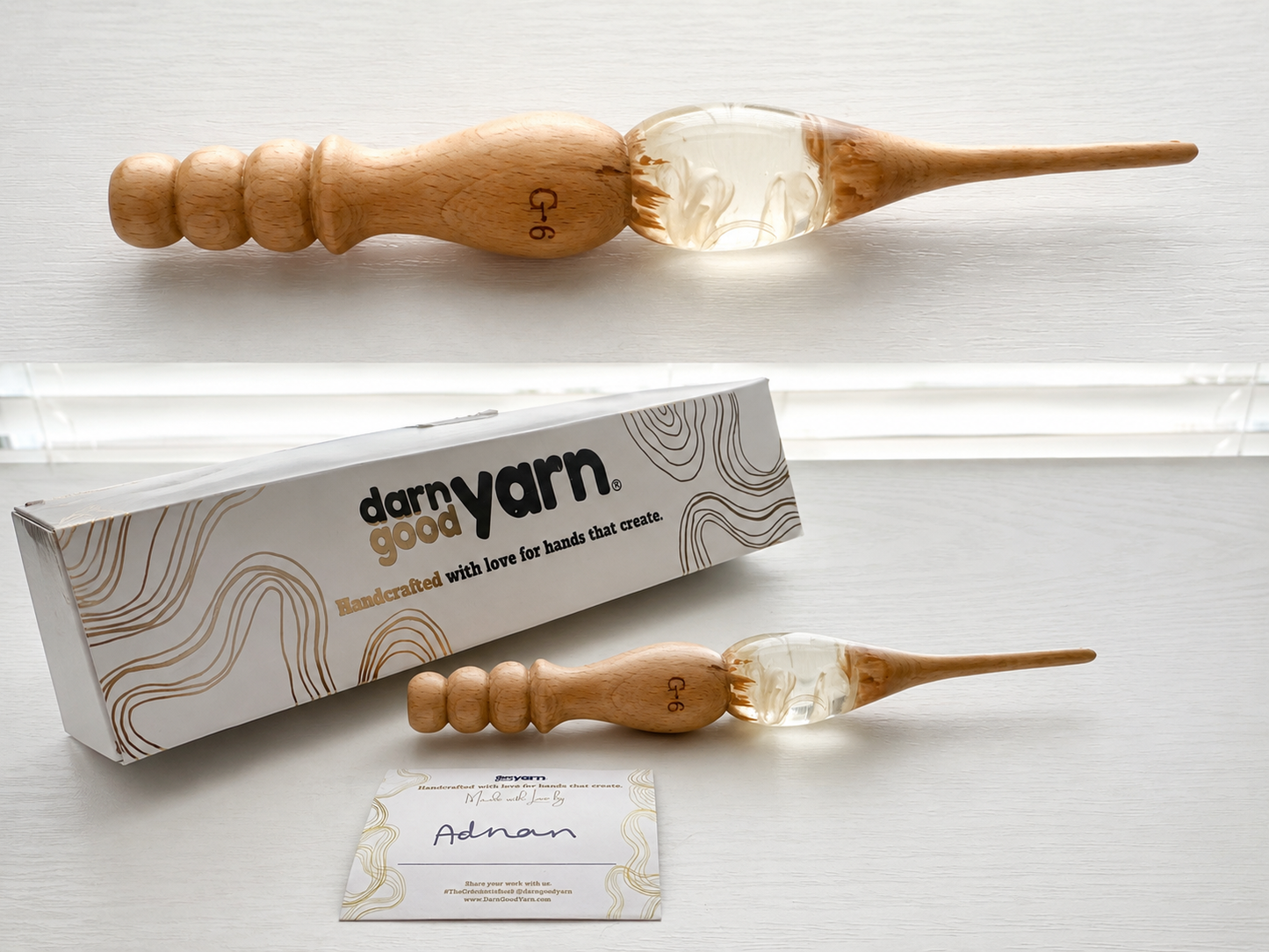 Cold Moon Handmade Wooden Crochet Hook G/6 – 4.0 mm