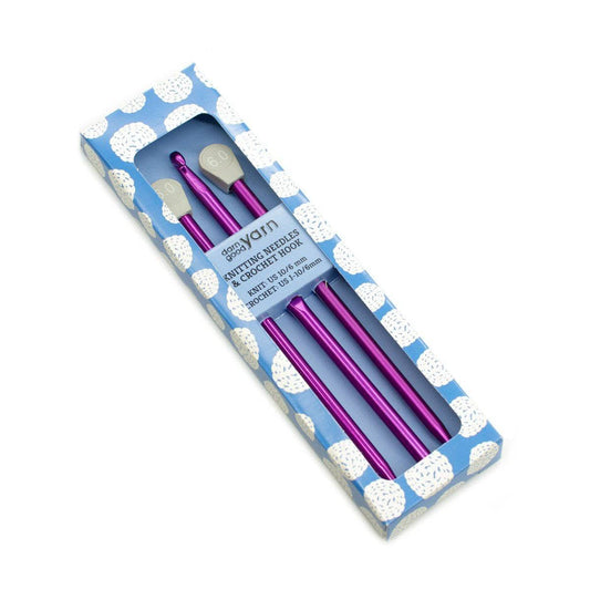 US 10/6mm Knitting Needle and Crochet Hook Set
