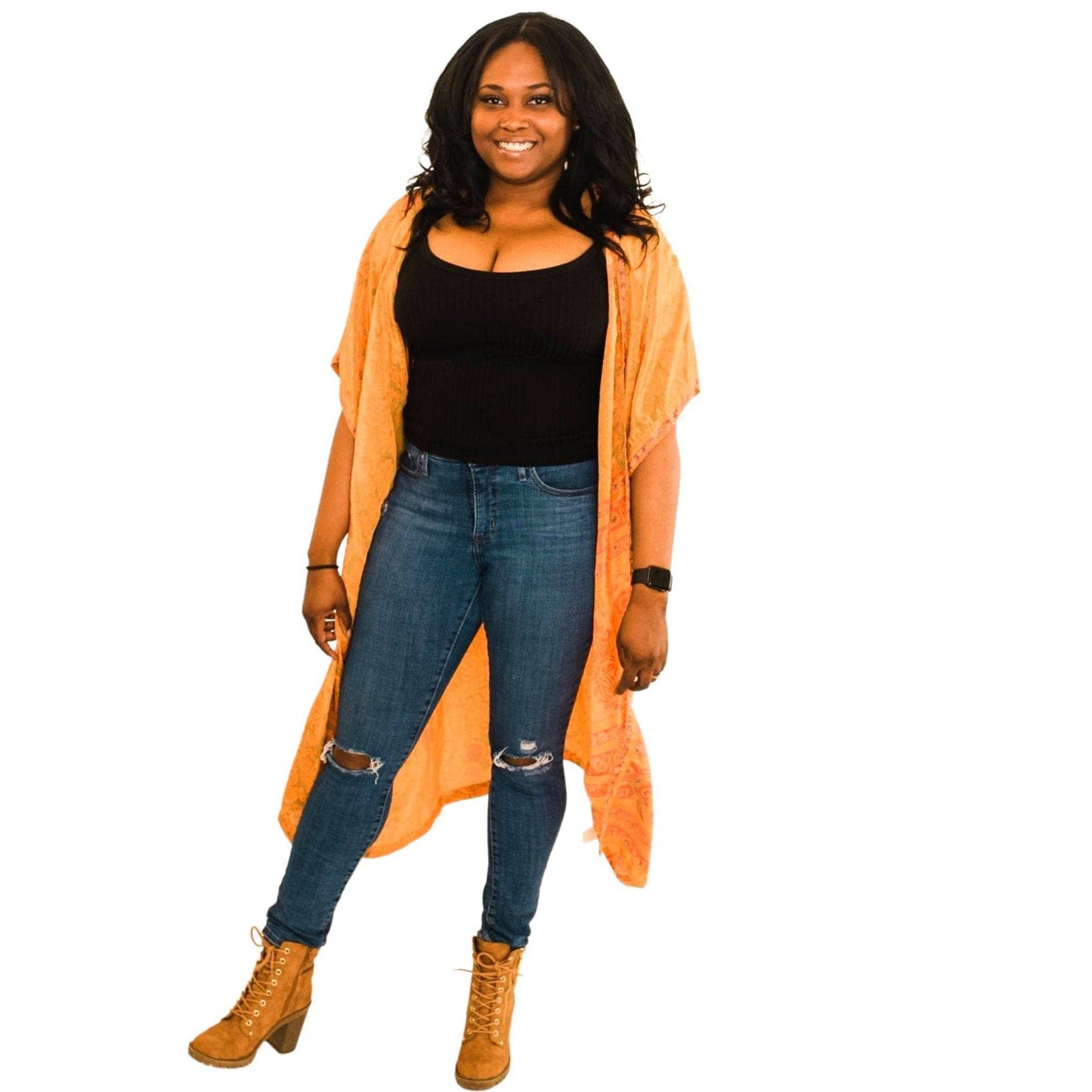 Amara Long Recycled Sari Duster