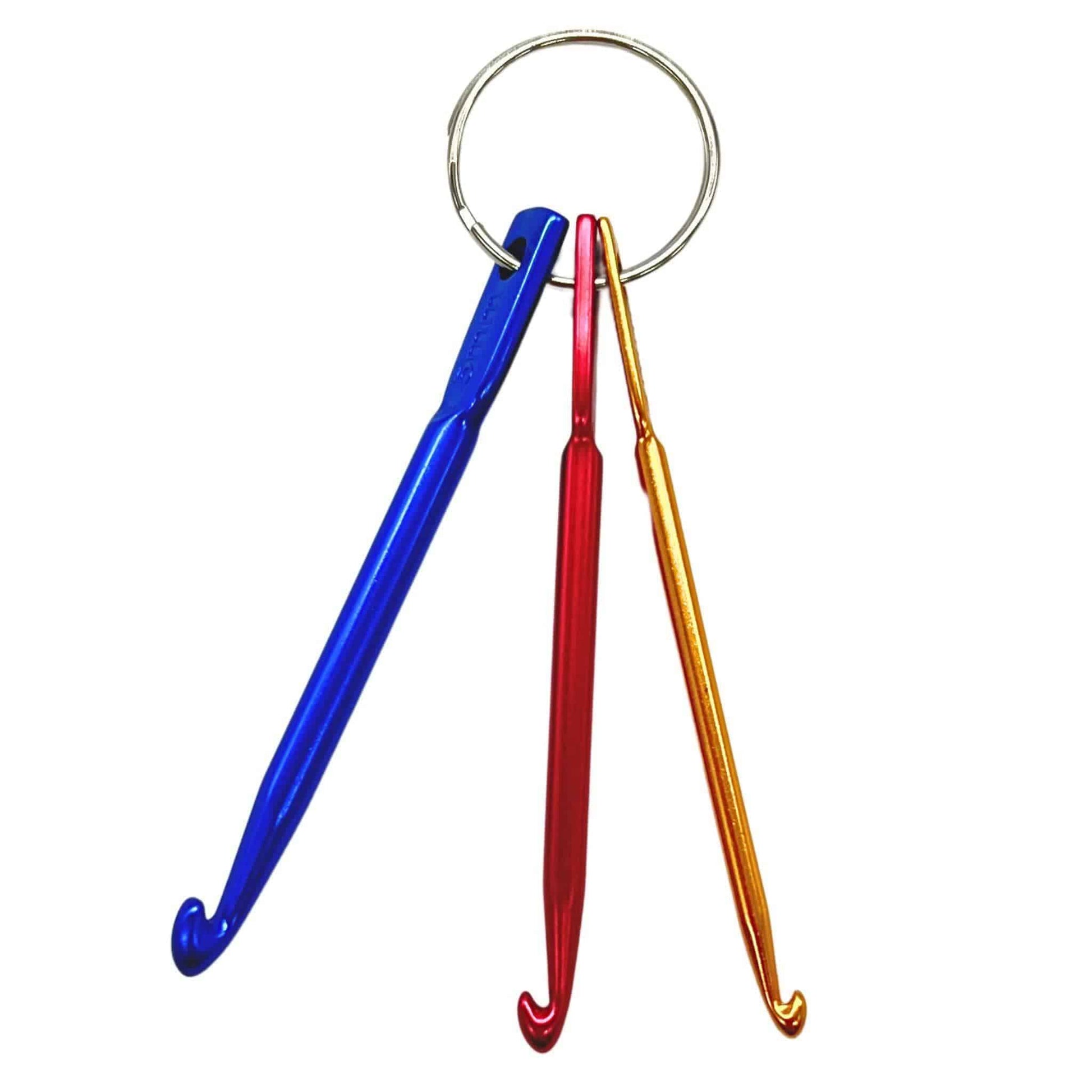 3mm - 5mm Aluminum Crochet Hook Keychain Set - Darn Good Yarn