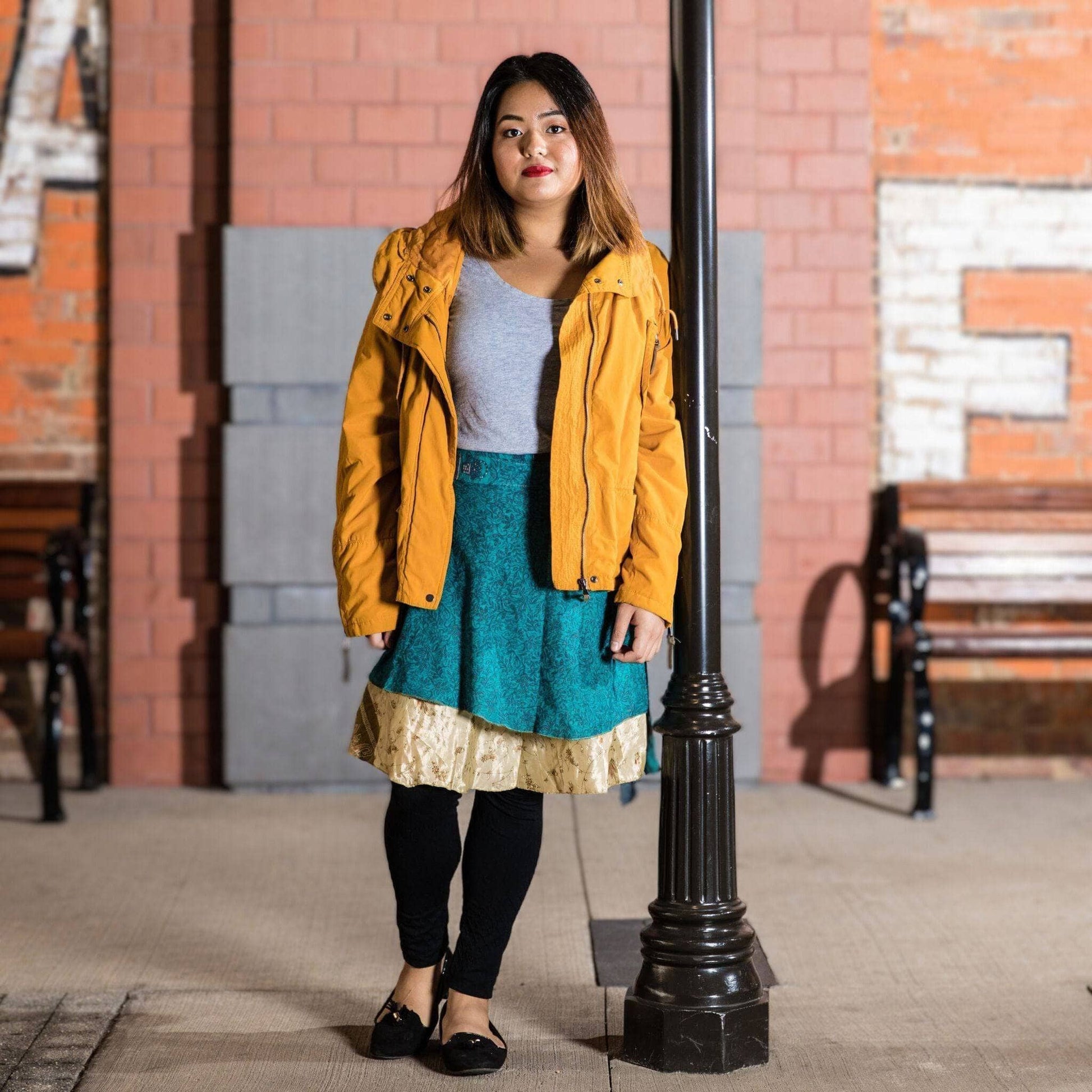 Knee-Length: "Mini" Sari Wrap Skirts - Darn Good Yarn