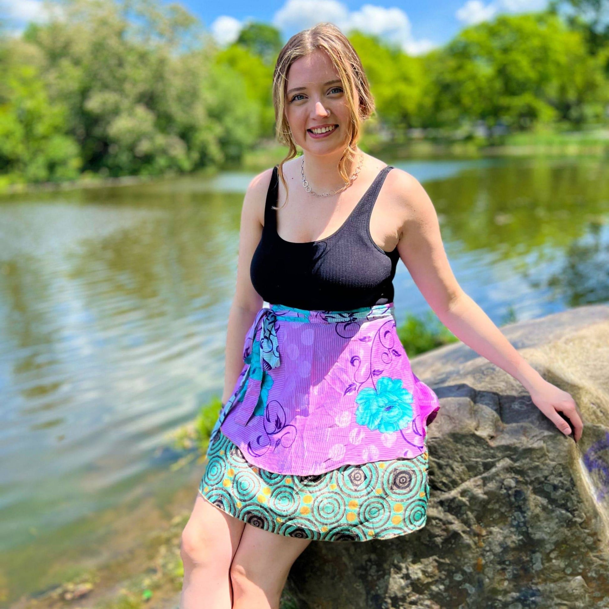 Knee-Length: "Mini" Sari Wrap Skirts - Darn Good Yarn
