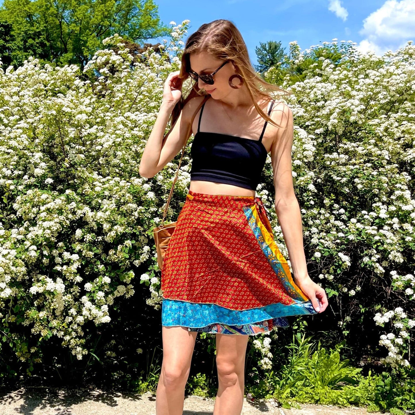 Knee-Length: "Mini" Sari Wrap Skirts - Darn Good Yarn