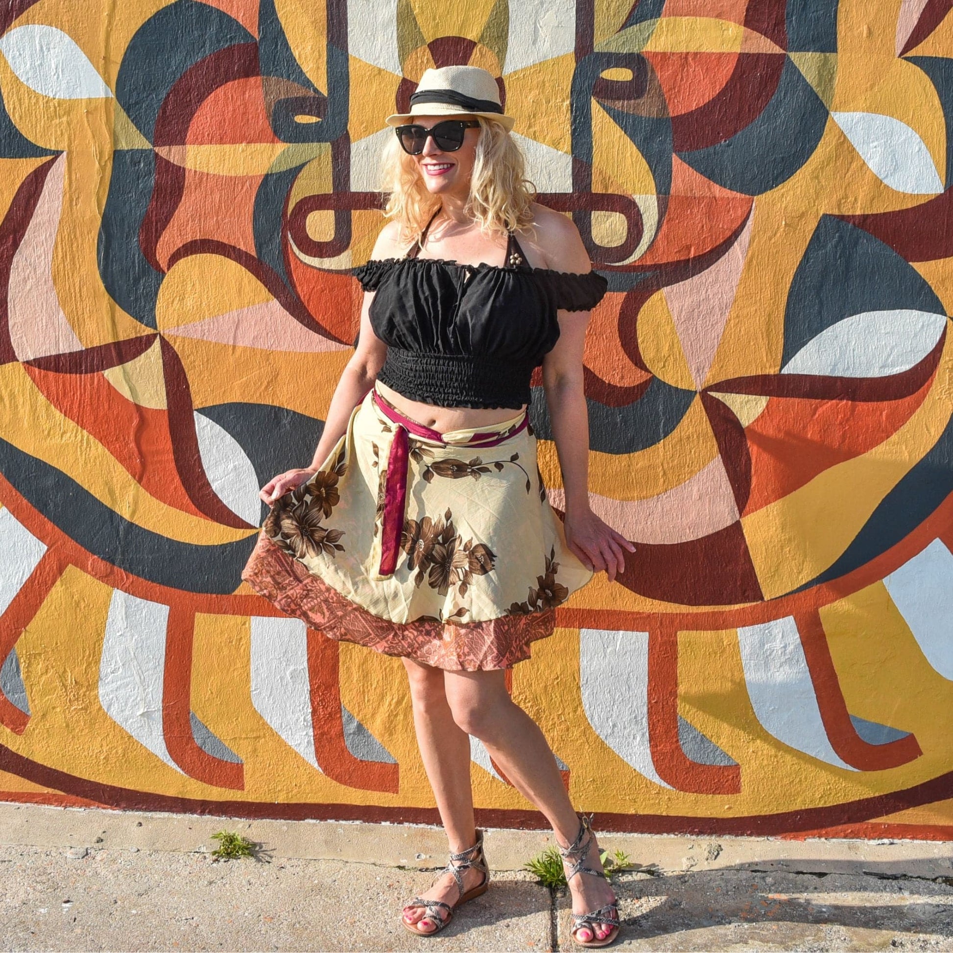 Knee-Length: "Mini" Sari Wrap Skirts - Darn Good Yarn