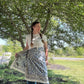 Darn Good Yarn: Wild Indigo Bloom – Hand Block Print Cotton Scarf, Oversized Boho Wrap & Lightweight Sarong, Clothing and Accessories
