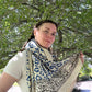 Darn Good Yarn: Wild Indigo Bloom – Hand Block Print Cotton Scarf, Oversized Boho Wrap & Lightweight Sarong, Clothing and Accessories