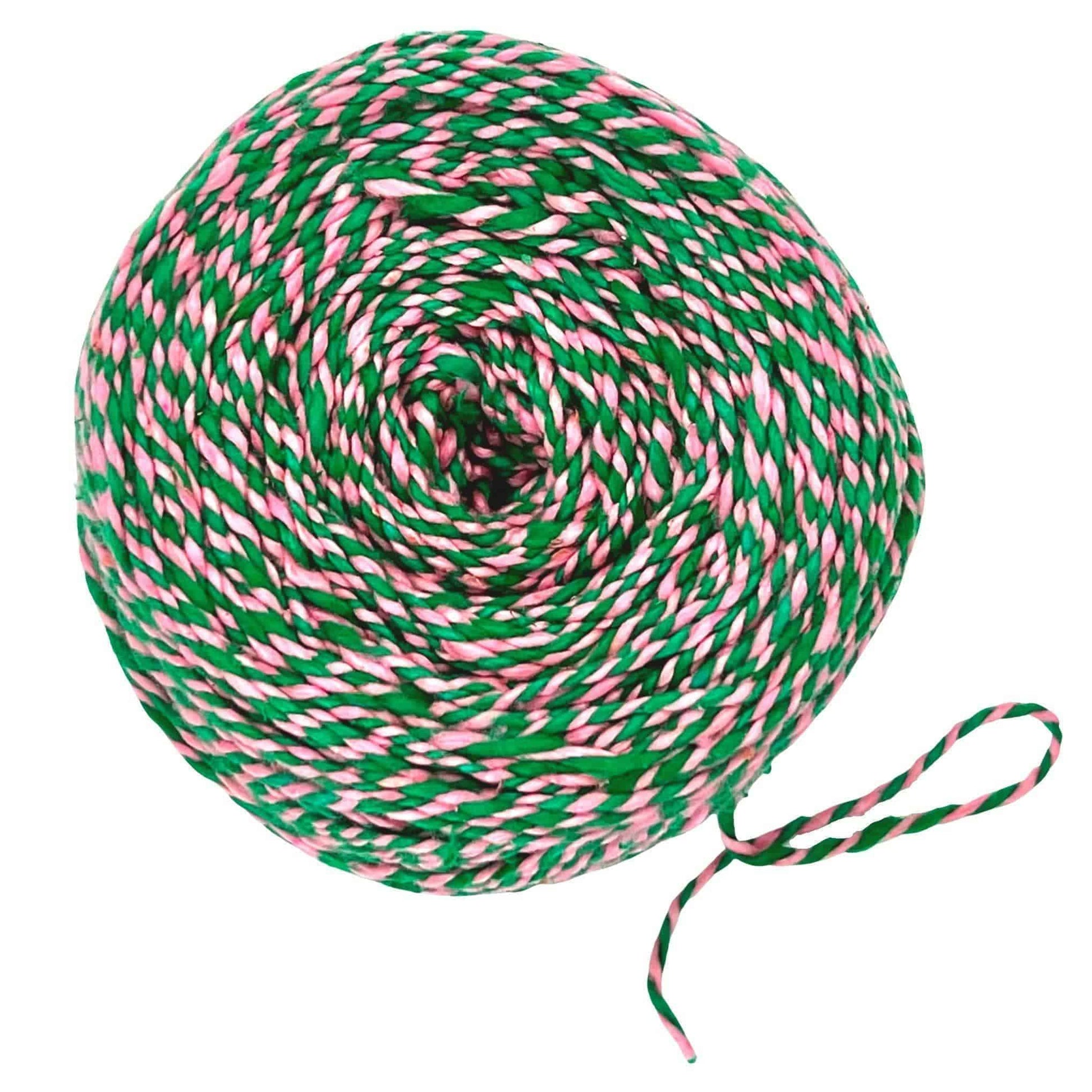 lucky clover green and pink twist yarn