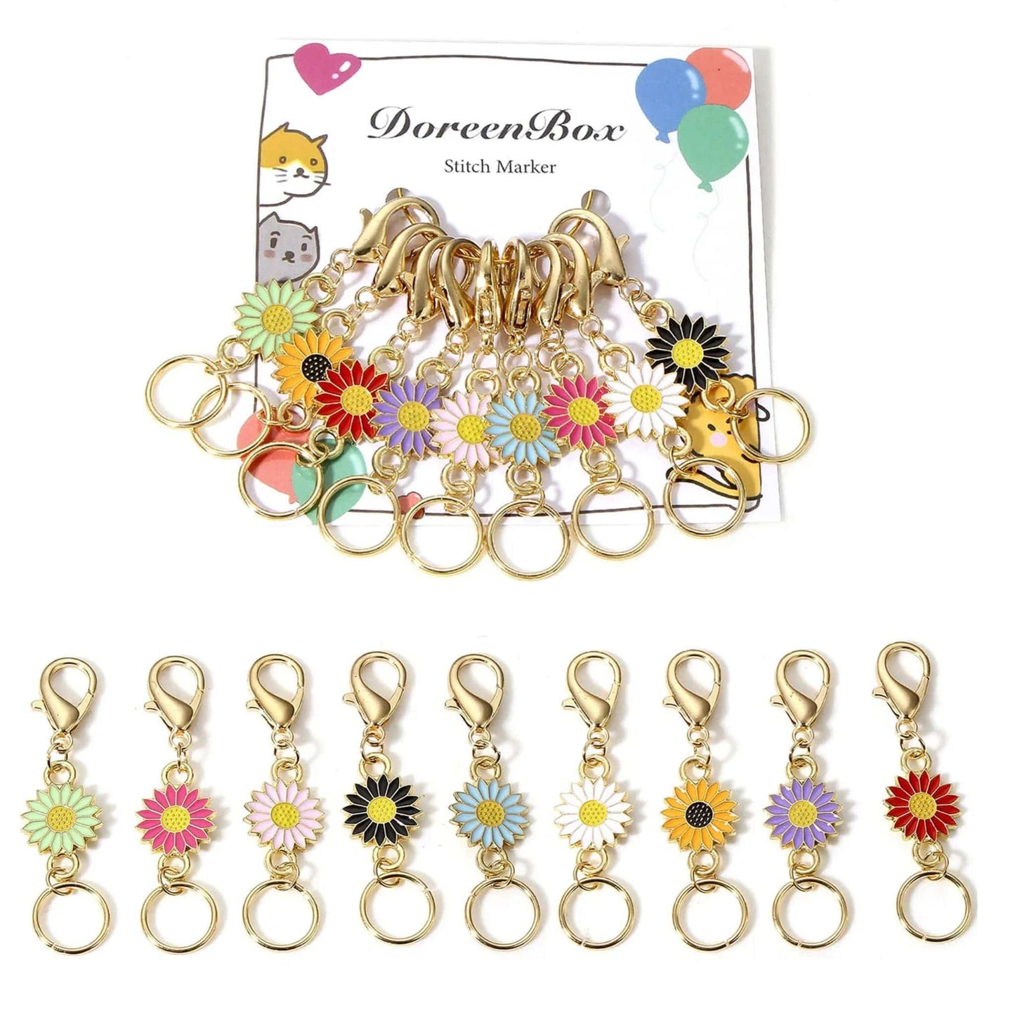 Flower Power Stitch Markers - Darn Good Yarn