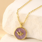 Lavender Bee Gold Pendant Necklace
