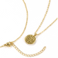 Lavender Bee Gold Pendant Necklace