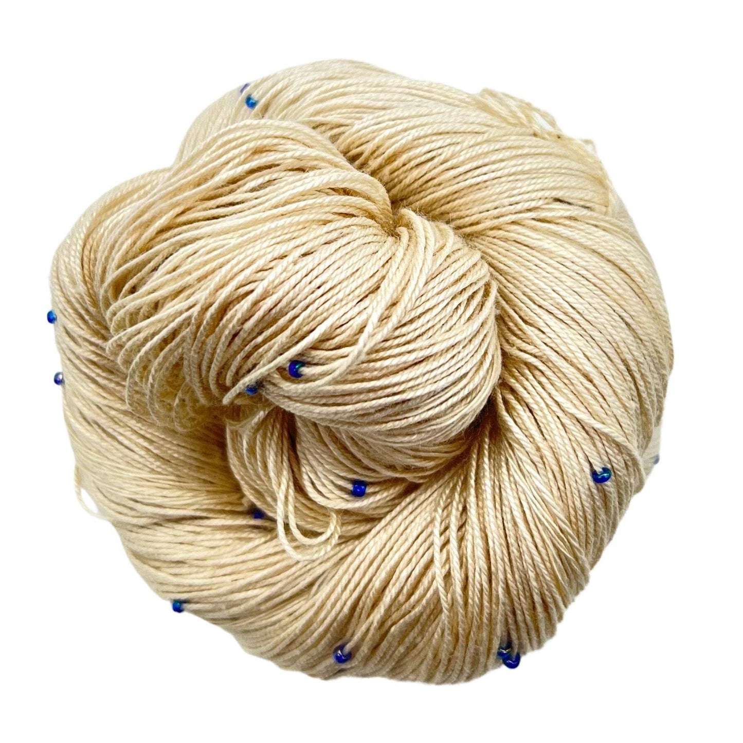 Hand Beaded Silk Yarn - Darn Good Yarn
