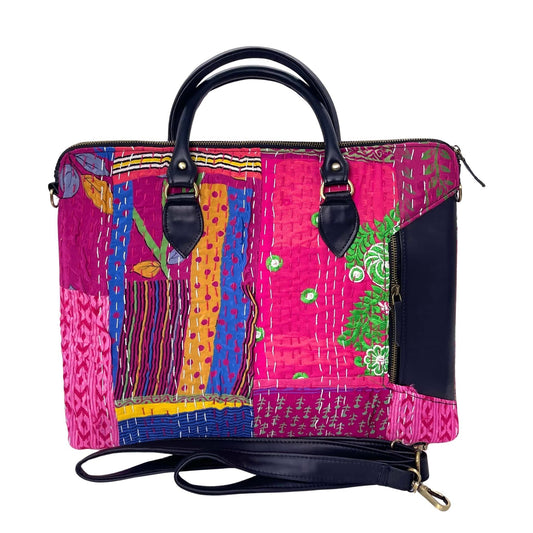 Kantha Patchwork Laptop Bag - Darn Good Yarn