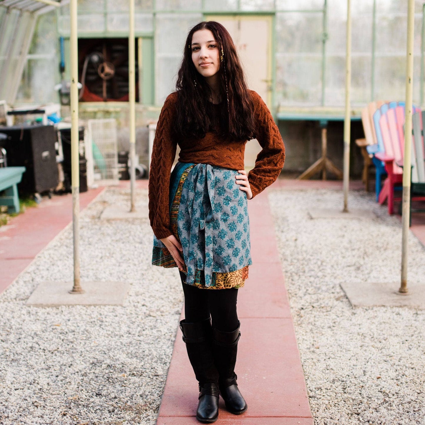 Knee-Length: "Mini" Sari Wrap Skirts - Darn Good Yarn