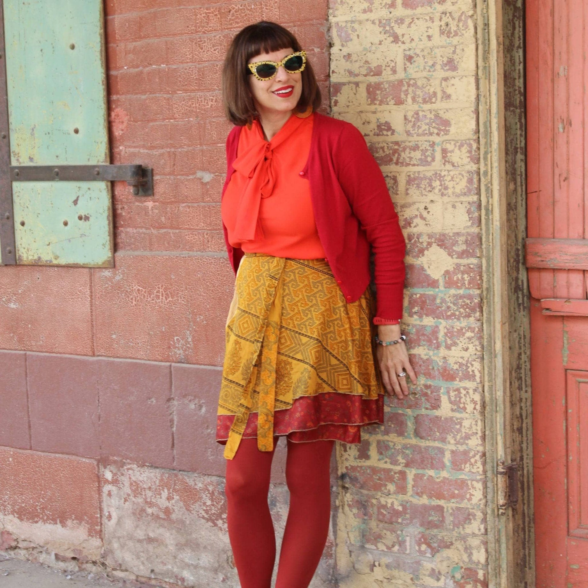 Knee-Length: "Mini" Sari Wrap Skirts - Darn Good Yarn