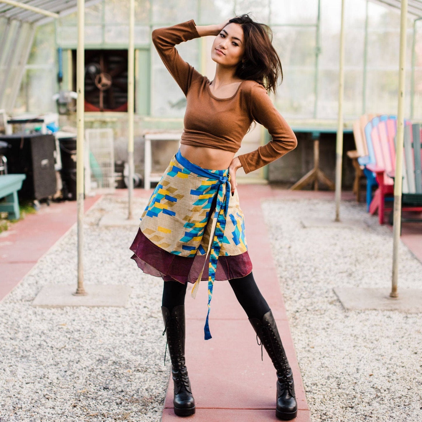 Knee-Length: "Mini" Sari Wrap Skirts - Darn Good Yarn