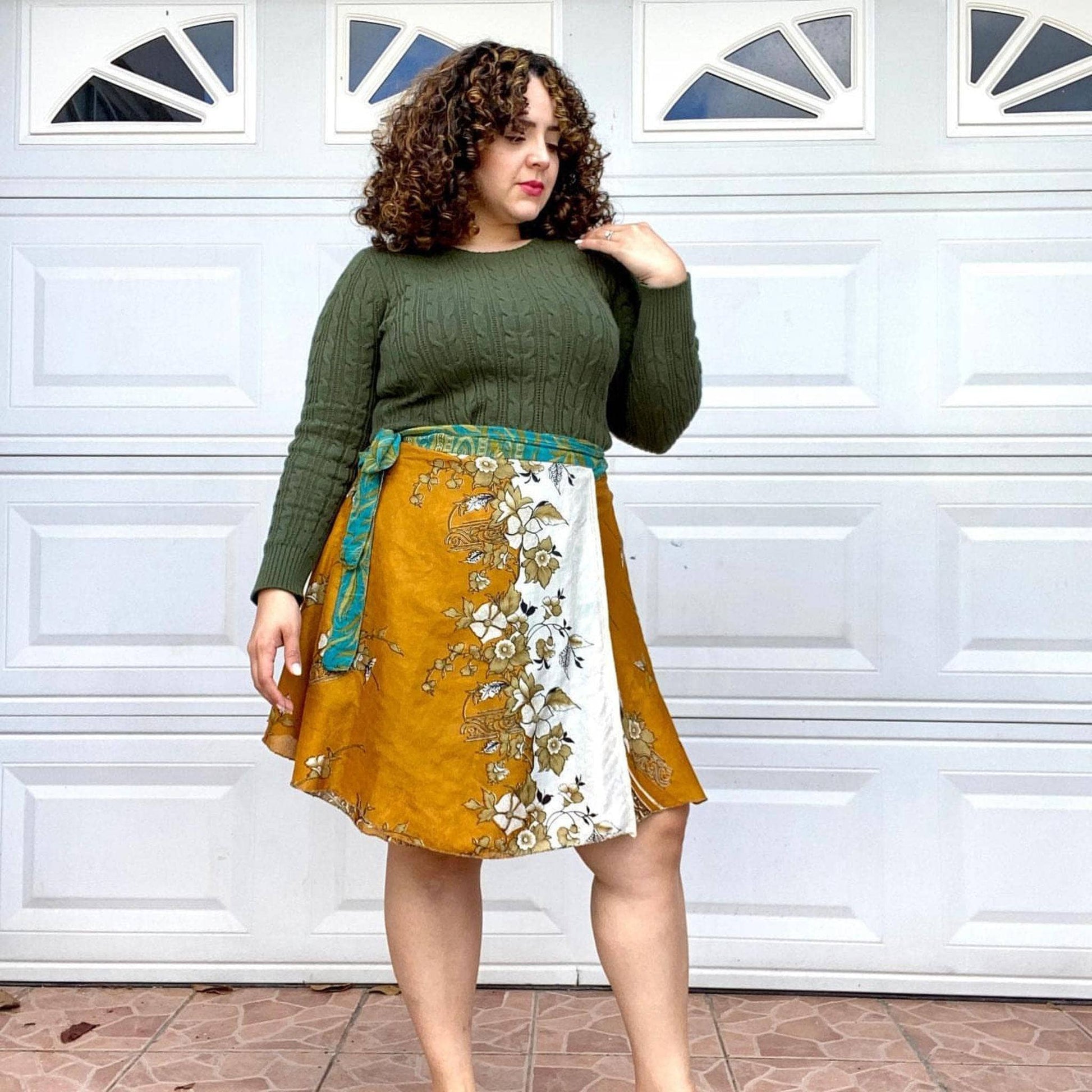 Knee-Length: "Mini" Sari Wrap Skirts - Darn Good Yarn