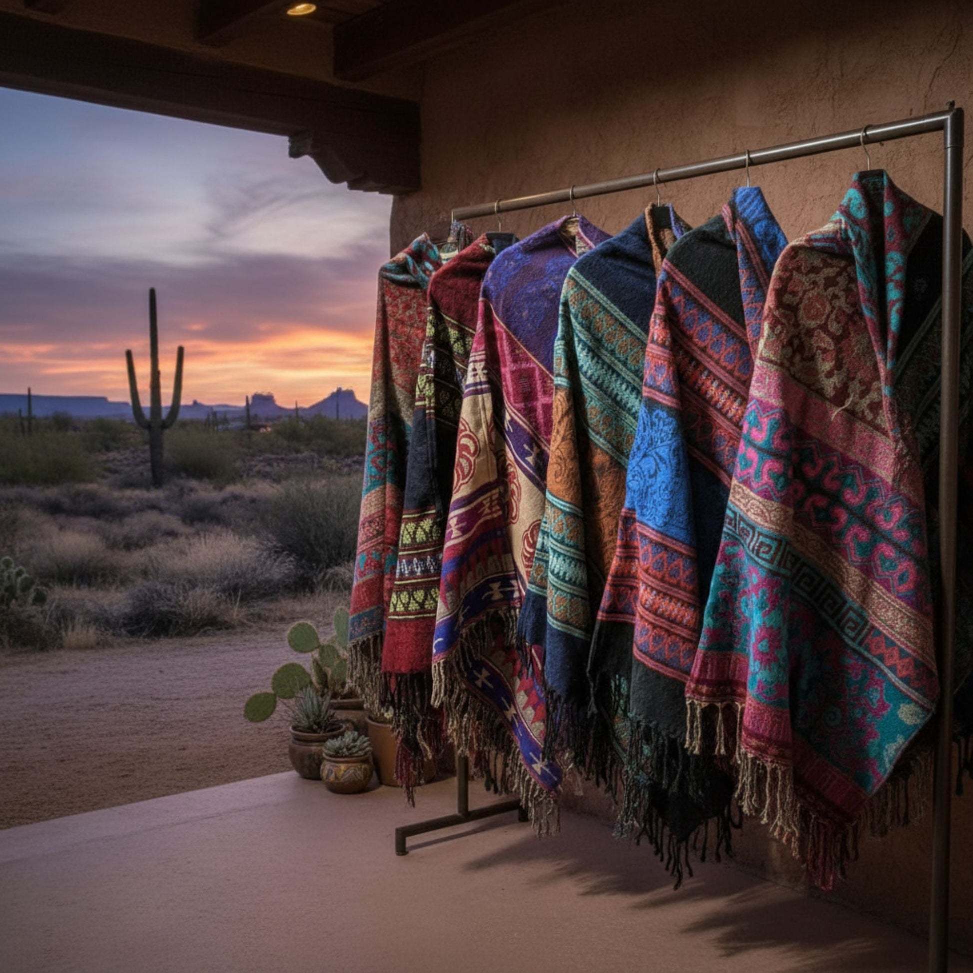 Darn Good Yarn: Nanda Hooded Poncho, Clothing and Accessories