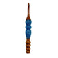 A wooden and resin crochet hooks.