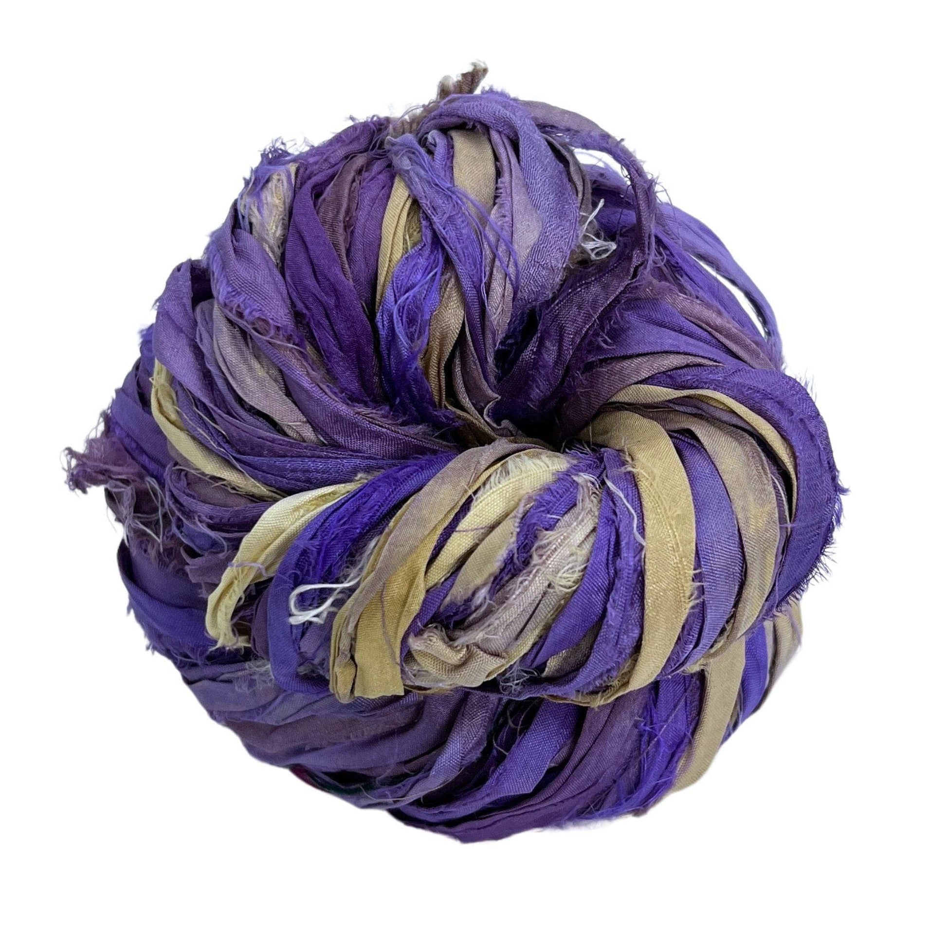 Buy Wholesale India Recycle Sari Silk Ribbon Yarn & Recycle Sari
