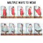 multiple ways to wear the sari wrap skirt