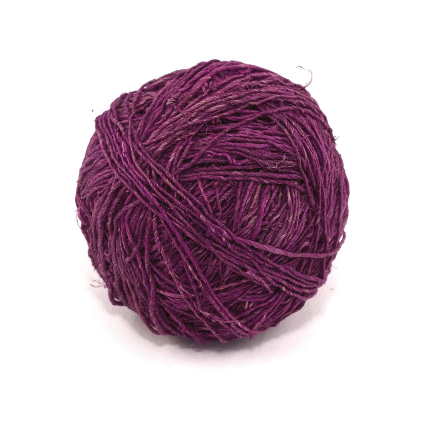 A ball of purple yarn.