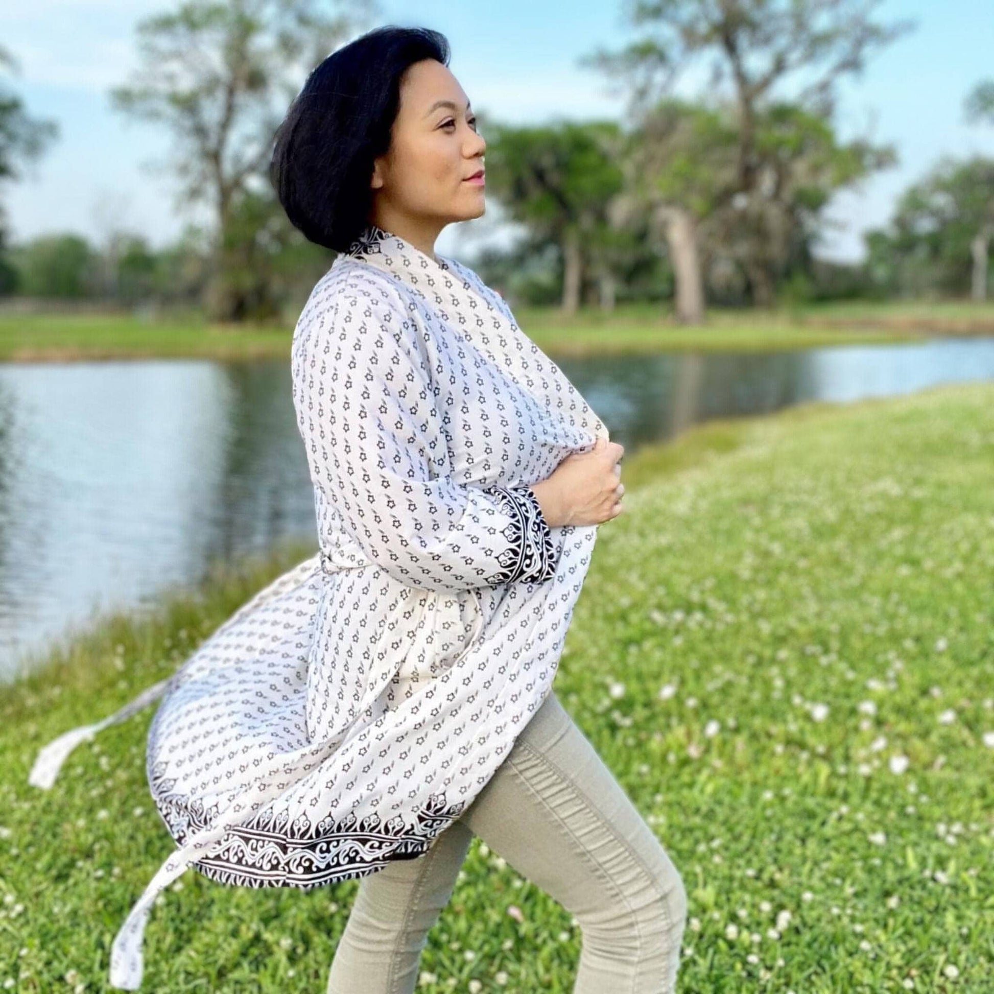 The Charlotte - Short Sari Robe - Darn Good Yarn