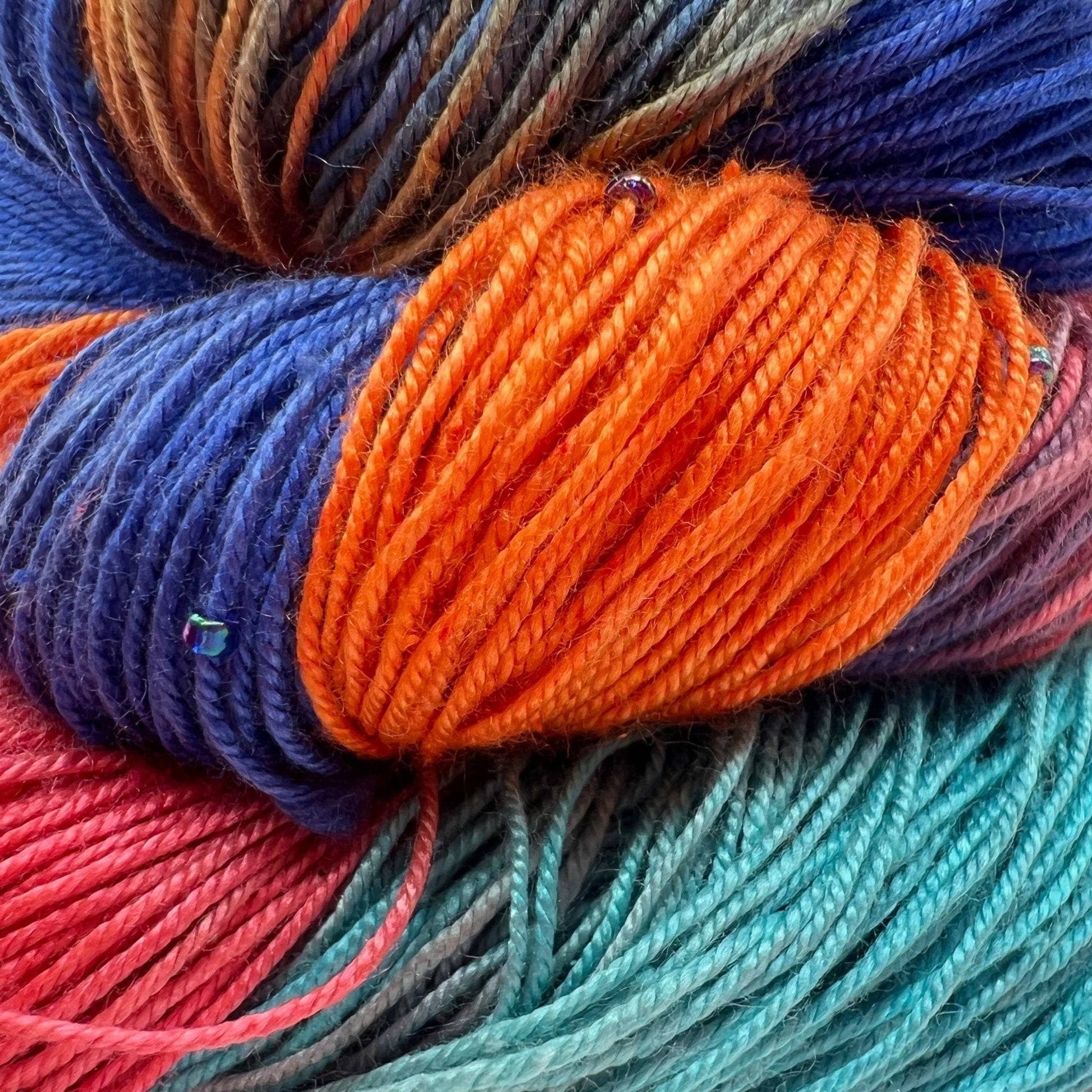 Hand Beaded Silk Yarn - Darn Good Yarn