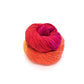 Lace weight 100 recycled silk yarn color surge.