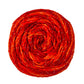 Worsted Weight Sparkle Silk Yarn in color Phoenix Rising on a white backdrop.