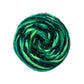 A skein of 4 shades of green and sparkle on a white background