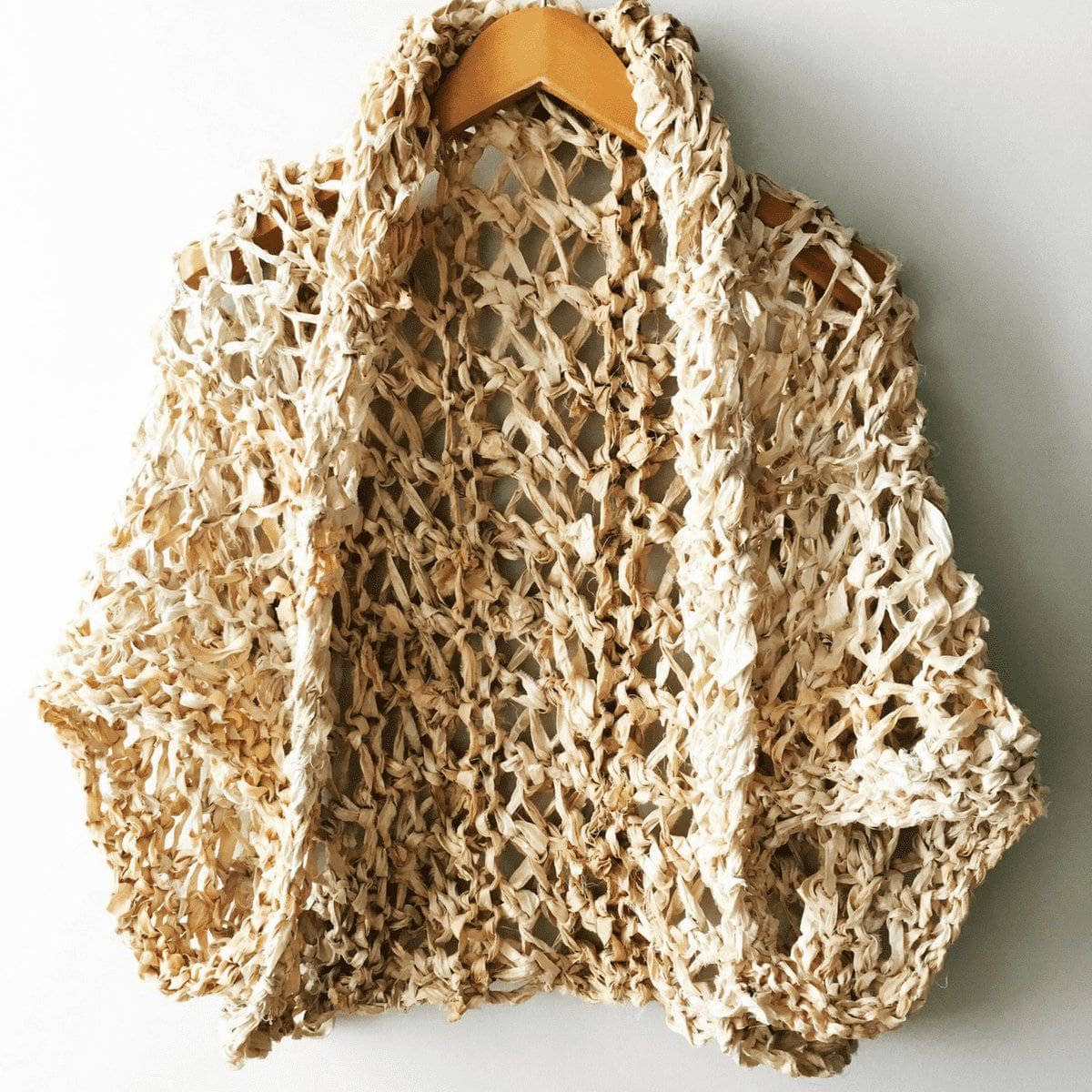 Darn Good Yarn: Vintage Ivory- Dyable Small Batch Sari Ribbon, Yarn