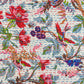 Close-up of vibrant rainforest kantha pillow cover pattern.