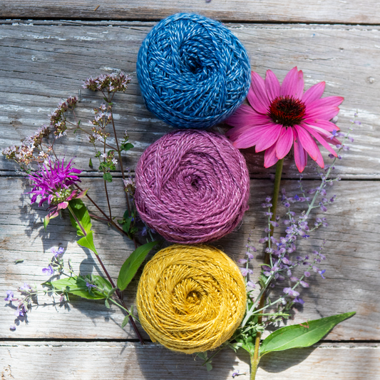 Herbal Dyed Silky Wool Plied Yarn