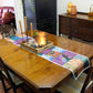 Darn Good Yarn Recycled Silk Table Runner showcased as sustainable home decor